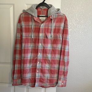 American Eagle flannel with removable hood - Men’s Small - NWOT Condition